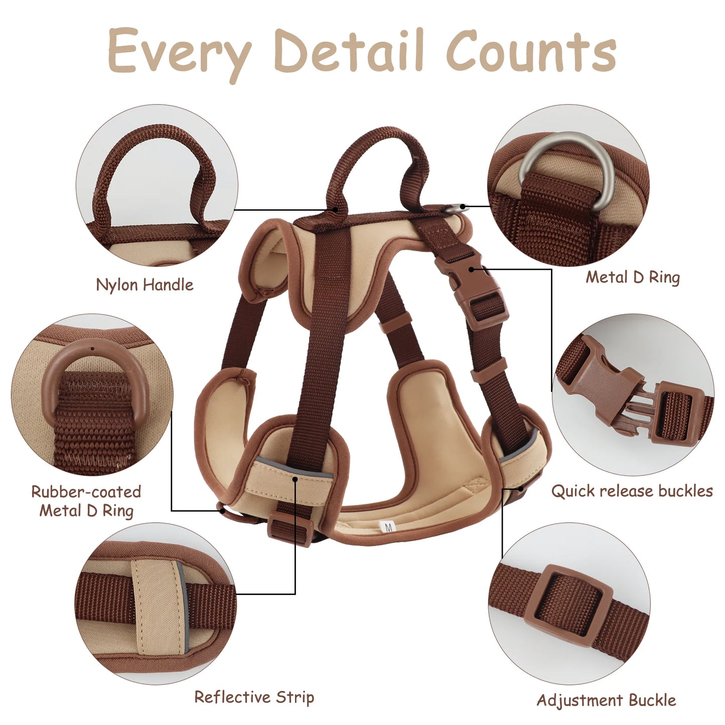 No-Pull Dog Harness | Adjustable & Escape-Proof | All Sizes & Colors